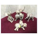 Lenox elephants, all have issues, as-is