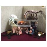 11 TY Beenie babies w/ 5 display boxes