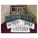 6 license plates