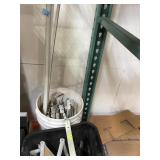 Lot of white metal display racks
