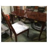 Cherry wood desk & chair