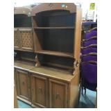 Vintage wooden hutch w/ lower storage