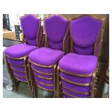 15 metal based purple padded chairs from high end