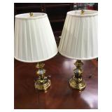2 Lamps w/ white shades