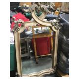 Large decorative framed mirror, 29 by 59