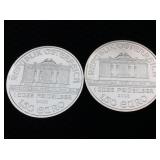 2- Silver rounds 999 pure silver 1oz each