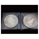2- Silver rounds 999 pure silver 1oz each