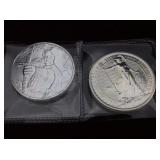 2- Silver rounds 999 pure silver 1oz each