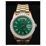 Rolex 18K Gold Oyster date just 36mm with Diamonds