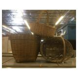 Woven Wicker Baskets - tallest approx. 20 in
