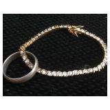 Sterling silver bracelet and silver ring