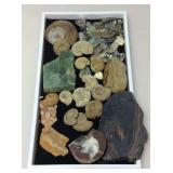Assorted stones and mineral specimens