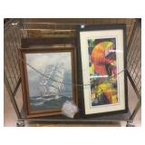 Framed Prints and mirrors - largest approx. 20x40