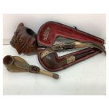 Vintage handcrafted pipes