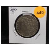 1885 O Silver Morgan dollar