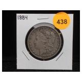 1884 Silver Morgan dollar