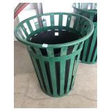 Commercial Metal Green Trash Container - heavy
