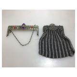 Vintage Beaded Frame Purse and Jeweled Frame from