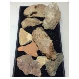 Assorted stones and mineral specimens