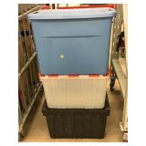 3 Storage Totes with Lids