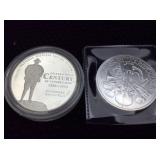 2- Silver rounds 999 pure silver 1oz each