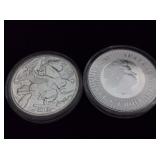 2- Silver rounds 999 pure silver 1oz each