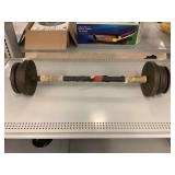 Vintage Barbell with Weights - no locks