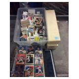 Mixed lot of sports cards with album of stars