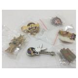 Assorted Hard Rock Hotel Las Vegas Pins.