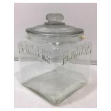 Vintage Planters Square Countertop Peanut Jar w/
