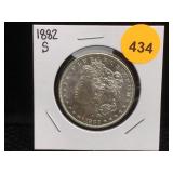 1882 S Silver Morgan dollar
