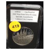 Silver coin west point comm