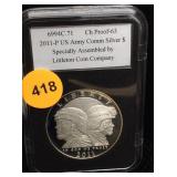 Silver coin Army comm