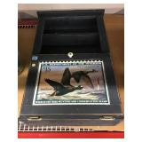 Wood Cabinet with Metal Duck Stamp Door - approx.