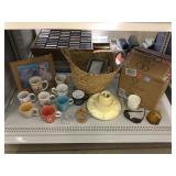 NIB gold rim dinnerware. Assorted cups, mugs and