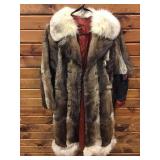 Fox Trimmed Fur Coat For Restoration. Est Sz.