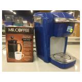 Keurig single cup blue coffee maker and mr