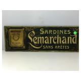 Vintage J. Lemarchand Sardines Tin Raised Vintage J. Lemarchand Sardines Tin Raised