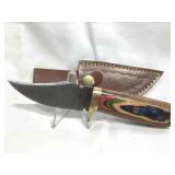 Hand Made Damascus Knife with Custom Fitted Hand Made Damascus Knife with Custom Fitted