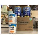 Cans of good start, aptamil baby food formula.