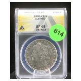 1891 Carson City Silver Morgan Anacs Graded