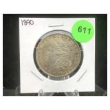 Silver Morgan Dollar In Flip