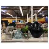 Assorted home decor. Vases, bottles, remote