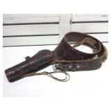 Leather Holster w/belt for SA 45 Colt Revolver - Leather Holster w/belt for SA 45 Colt Revolver -
