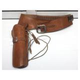 Leather Holster w/belt for 41 Mag Revolver with