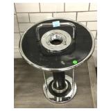 MCM Chrome & Black Ashtray Side Table - Missing MCM Chrome & Black Ashtray Side Table - Missing
