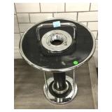 MCM Chrome & Black Ashtray Side Table - Missing