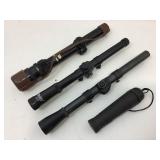 Rifle Scopes and Cleaning Rod Kit