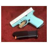 NIB Glock 9mm 43X Pistol - Tiffany Blue - extra NIB Glock 9mm 43X Pistol - Tiffany Blue - extra