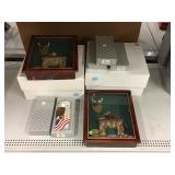 Shadow boxes and nib thermometers. Shadow boxes and nib thermometers.
